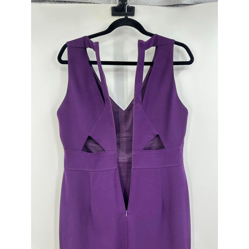 Black Halo Womens Dress Size 12 Purple Cocktail Evening Going Out - Picture 6 of 16